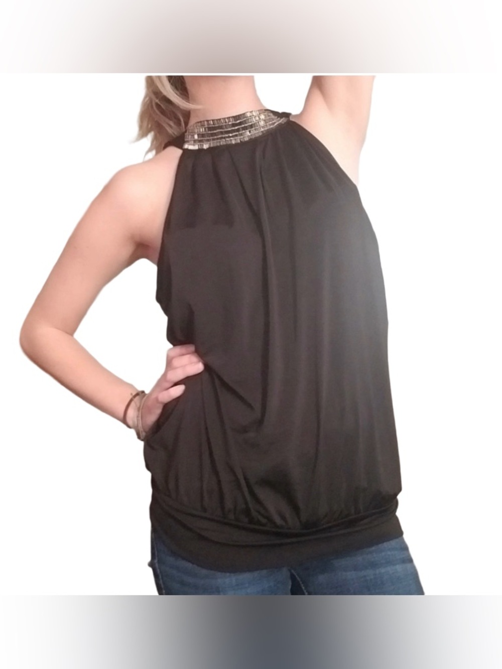 Express sequin top